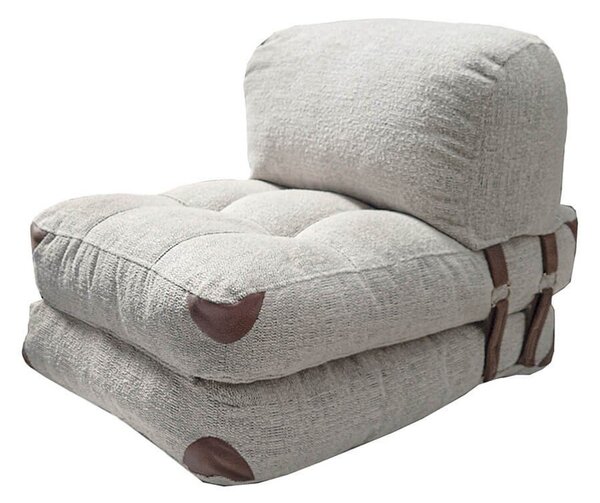 Hanah Home Rozkladacie kreslo Kadife Teddy sivé