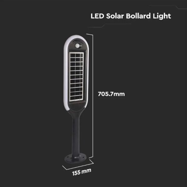 LED Solárna lampa so senzorom BOLLARD LED/5W/5,5V 70 cm 3000K IP65 2000 mAh