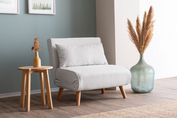Hanah Home Rozkladacie kreslo Single Folde biele