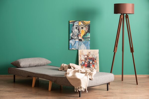 Hanah Home Rozkladacie kreslo Single Folde sivé