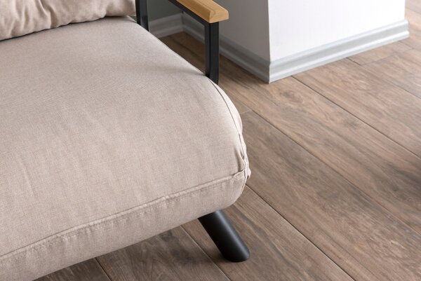 Hanah Home Rozkladacie kreslo Single Sando krémové