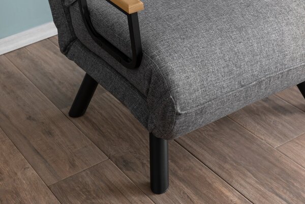 Hanah Home Rozkladacie kreslo Single Sando svetlosivé