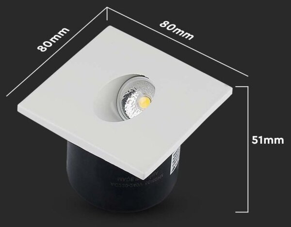 LED Schodiskové svietidlo LED/3W/230V 4000K biela