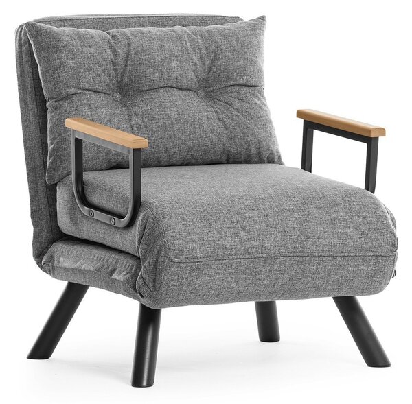Hanah Home Rozkladacie kreslo Single Sando svetlosivé