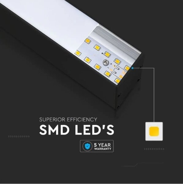 LED Luster na lanku SAMSUNG CHIP LED/40W/230V 6400K čierna