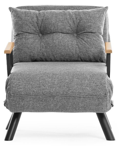 Hanah Home Rozkladacie kreslo Single Sando svetlosivé