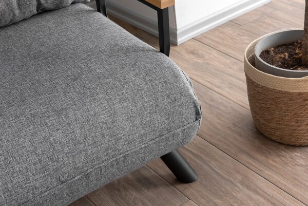 Hanah Home Rozkladacie kreslo Single Sando svetlosivé