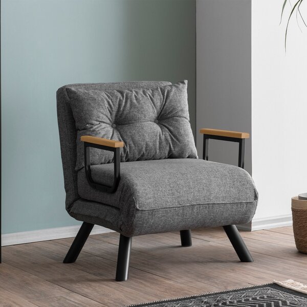 Hanah Home Rozkladacie kreslo Single Sando svetlosivé