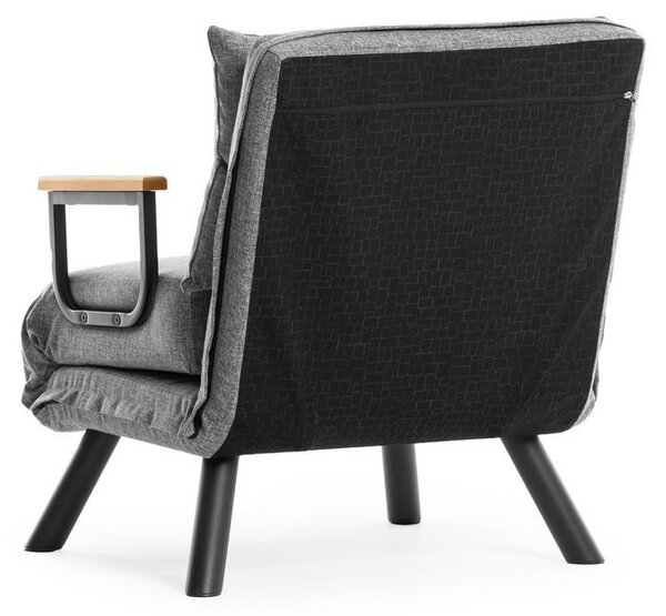 Hanah Home Rozkladacie kreslo Single Sando svetlosivé