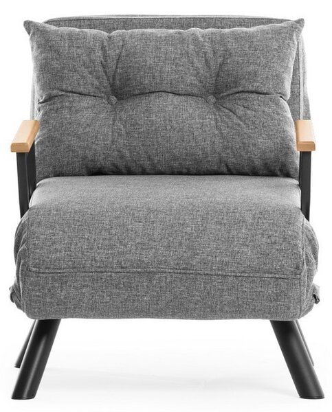 Hanah Home Rozkladacie kreslo Single Sando svetlosivé