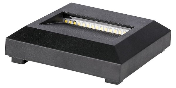 LED Vonkajšie schodiskové svietidlo LED/2W/230V IP65 4000K čierna