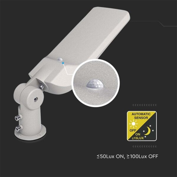 LED pouličné svietidlo so senzorom SAMSUNG CHIP LED/30W/230V 6500K IP65