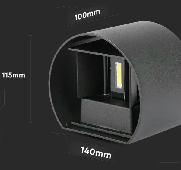 LED Vonkajšie nástenné svietidlo LED/6W/230V 4000K IP65 čierna