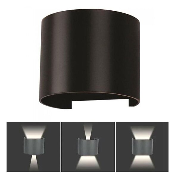 LED Vonkajšie nástenné svietidlo LED/6W/230V 3000K IP65 čierna