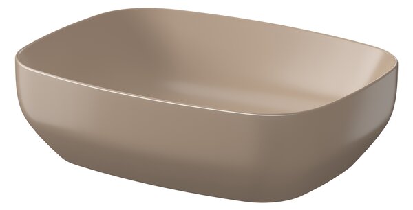 Cersanit Larga umývadlo 50x38.5 cm obdĺžnik pultové umývadlo hnedá/béžová K677-063
