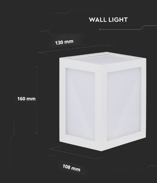 LED Vonkajšie nástenné svietidlo LED/12W/230V 3000K IP65 biela