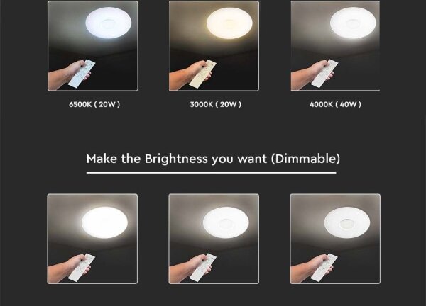 LED Stmievateľné stropné svietidlo LED/40W/230V 3000/4000/6500K + DO