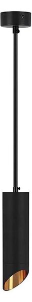 Luster na lanku 1xGU10/35W/230V 20 cm čierna