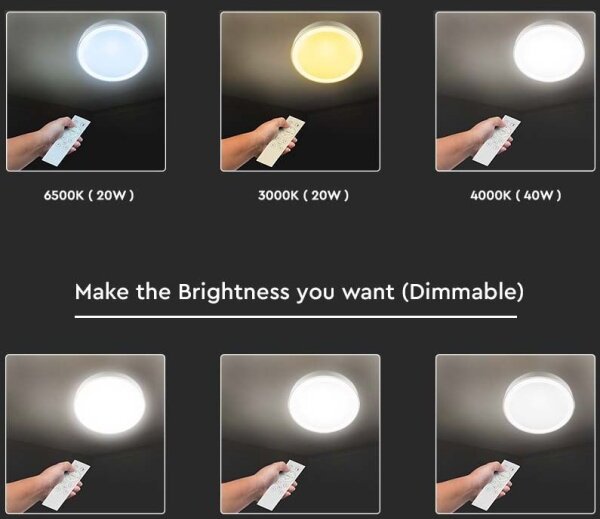 LED Stmievateľné stropné svietidlo LED/40W/230V 3000K/4000K/6500K + DO