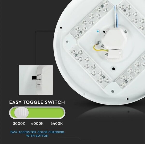 LED Stropné svietidlo LED/18W/230V pr. 31 cm 3000/4000/6400K