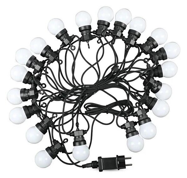 LED Vonkajšia reťaz STRING 10m 20xLED/0,5W/230V IP44 6000K