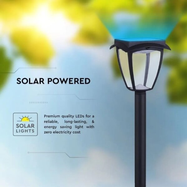 LED Solárna lampa LED/2W/230V 93 cm 3000/6000K IP65 2200 mAh