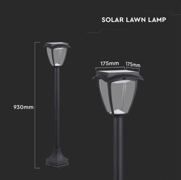 LED Solárna lampa LED/2W/230V 93 cm 3000/6000K IP65 2200 mAh