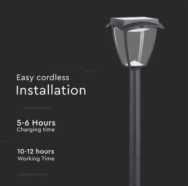 LED Solárna lampa LED/2W/230V 93 cm 3000/6000K IP65 2200 mAh