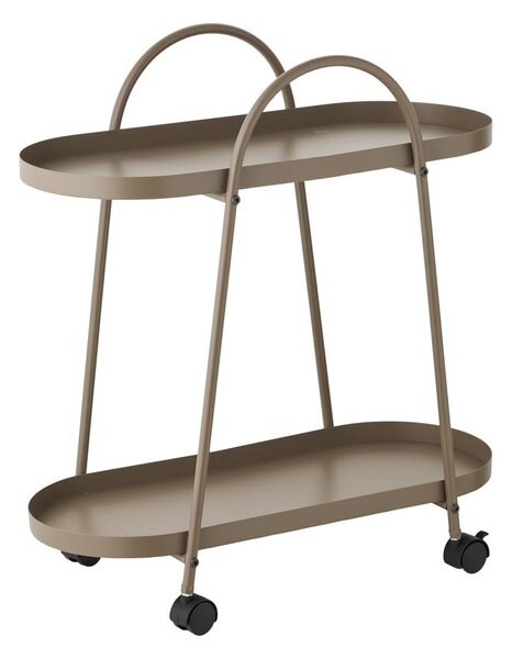 Kovový servírovací stolík na kolieskach 27,5x60 cm Empoli – House Nordic