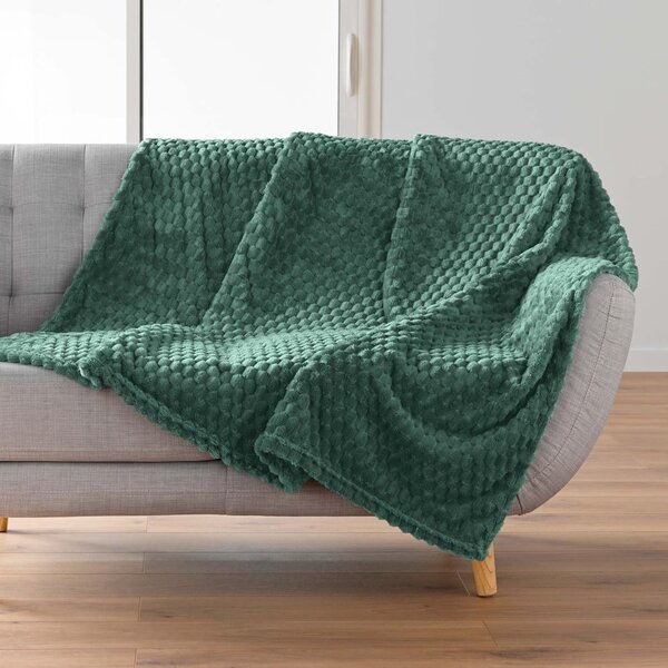 Zelená deka z mikroflanelu 125x150 cm Mini Frosty – douceur d'intérieur