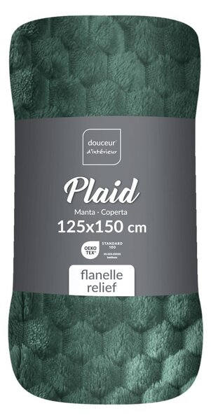 Zelená deka z mikroflanelu 125x150 cm Mini Frosty – douceur d'intérieur