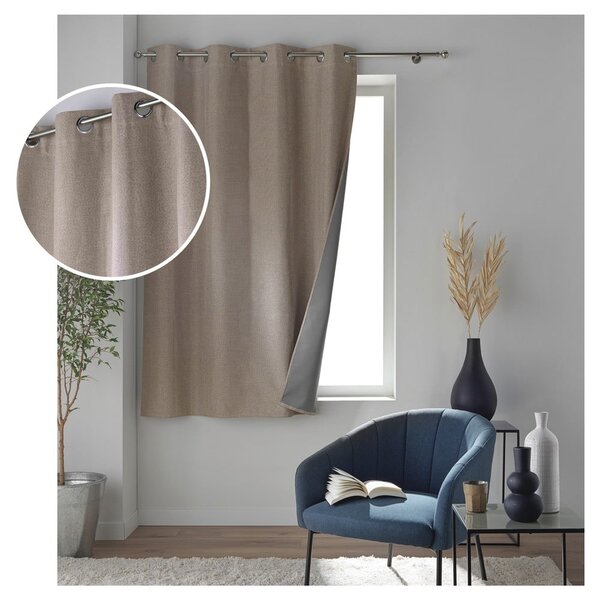 Hnedý zatemňovací záves 140x180 cm Crepuscule – douceur d'intérieur