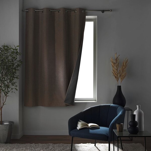 Hnedý zatemňovací záves 140x180 cm Crepuscule – douceur d'intérieur