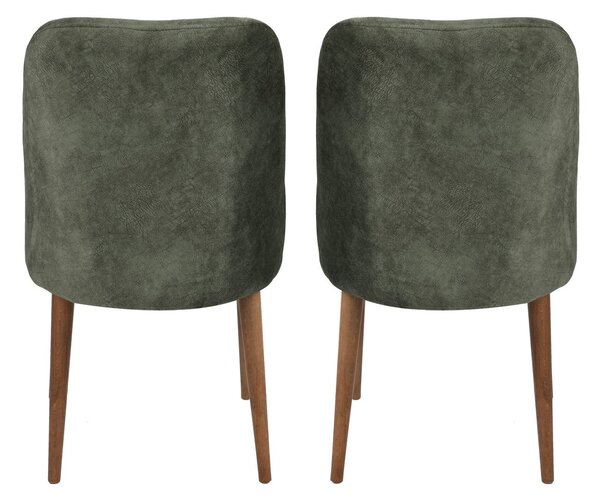 Kalune Design Sada 2 ks jedálenských stoličiek Dallas 558 V2 orech/zelená
