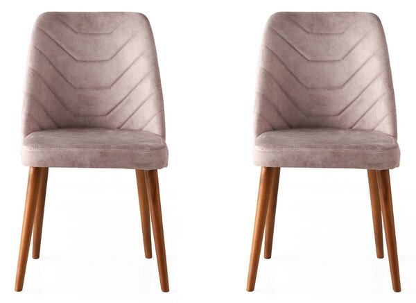 Kalune Design Sada 2 ks jedálenských stoličiek Dallas 555 V2 orech/béžová