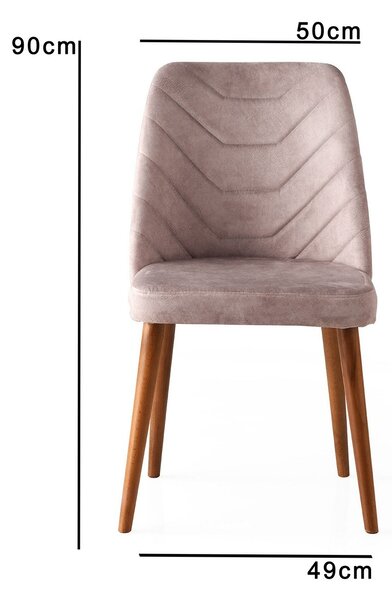 Kalune Design Sada 4 ks jedálenských stoličiek Dallas orech/béžová