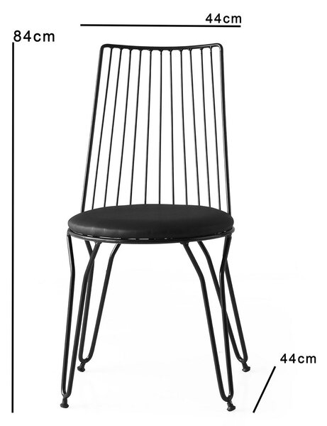 Kalune Design Sada 2 ks jedálenských stoličiek Ada čierna