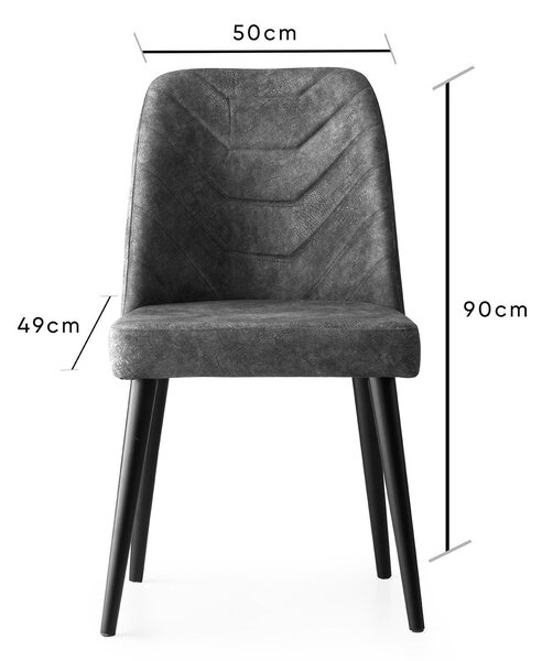 Kalune Design Sada 2 ks jedálenských stoličiek Dallas 527 V2 antracitová