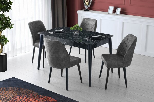 Kalune Design Sada 2 ks jedálenských stoličiek Dallas 527 V2 antracitová