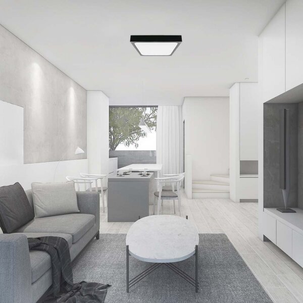 LED Kúpeľňové stropné svietidlo LED/30W/230V 6500K IP44 42x42 cm čierna