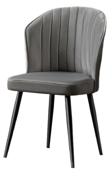 Kalune Design Sada 2 ks jedálenských stoličiek Rubi čierna/sivá