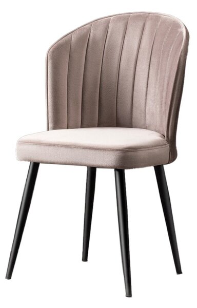 Kalune Design Sada 2 ks jedálenských stoličiek Rubi čierna/capuccino