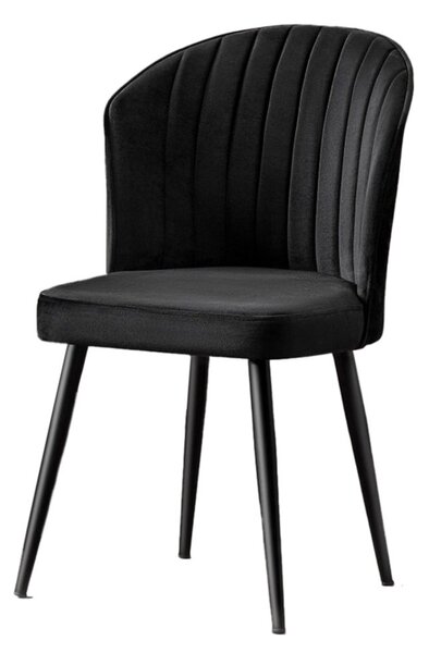 Kalune Design Sada 2 ks jedálenských stoličiek Rubi čierna