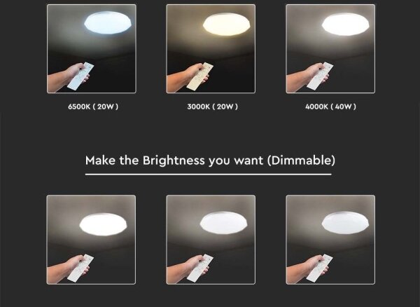 LED Stmievateľné stropné svietidlo LED/40W/230V 3000K/4000K/6500K + DO