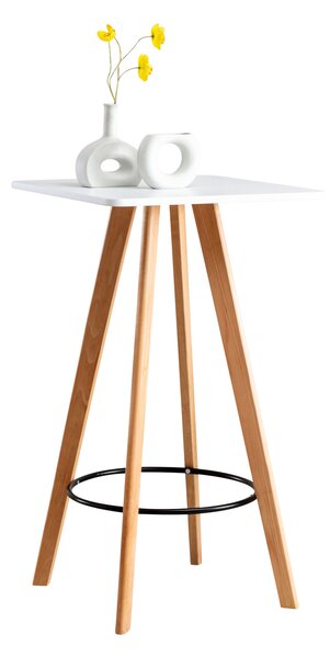 Barový stôl Mijas natura, hranatý ~ v105 x 60 x 60 cm Farba Biela