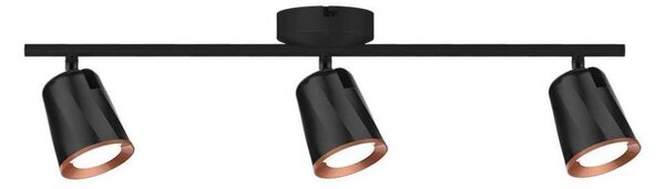 LED Bodové svietidlo 3xLED/5W/230V 3000K čierna