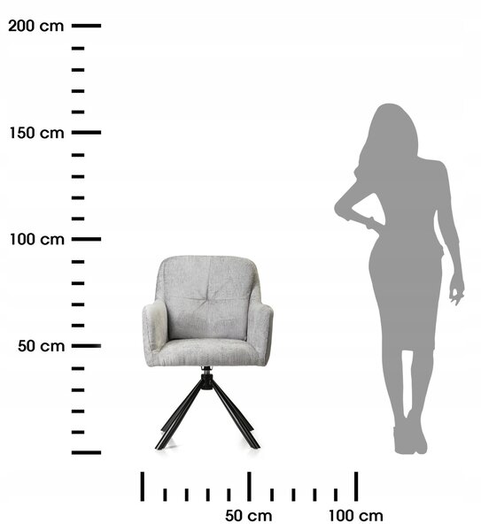 HowHomely Sada 2 ks jedálenských kresiel Idaho sivá