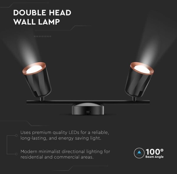 LED Bodové svietidlo 2xLED/5W/230V 4000K čierna