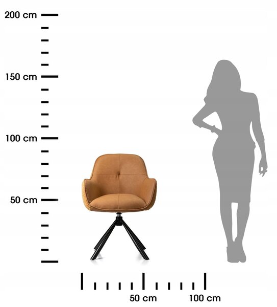 HowHomely Sada 2 ks jedálenských kresiel Tokio hnedá