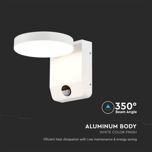 LED Vonkajšie nástenné svietidlo so senzorom LED/17W/230V 4000K biela